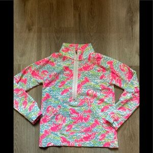 Lilly Pulitzer on a roll print girls popover size M